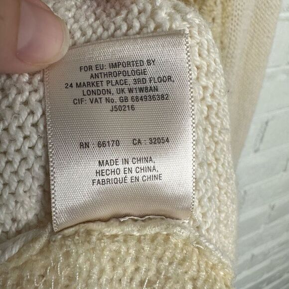 Anthropologie Angel of the North Crochet Open Front Cardigan size Small - Picture 5 of 6